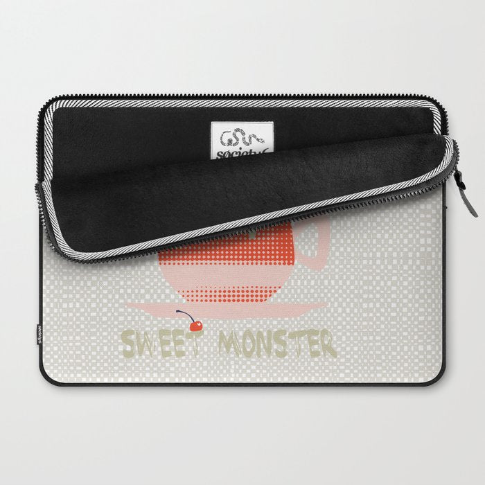 Sweet monster cupcake red Laptop Sleeve Gallery Image 2