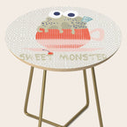 Sweet monster cupcake red Side Table Gallery Image 2