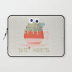 Sweet monster cupcake red Laptop Sleeve Gallery Image 1