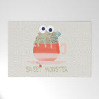 Sweet monster cupcake red Welcome Mat Gallery Image 1