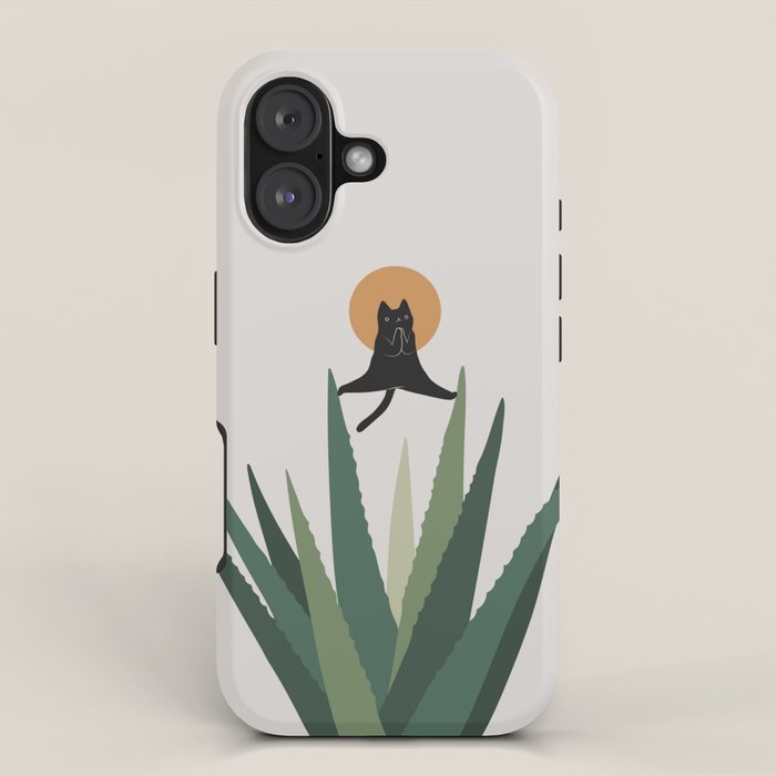 Cat and Plant 43: Nameowste iPhone Case Gallery Image 1