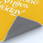 Motivational words smile today yellow Rug Gallery Image 4