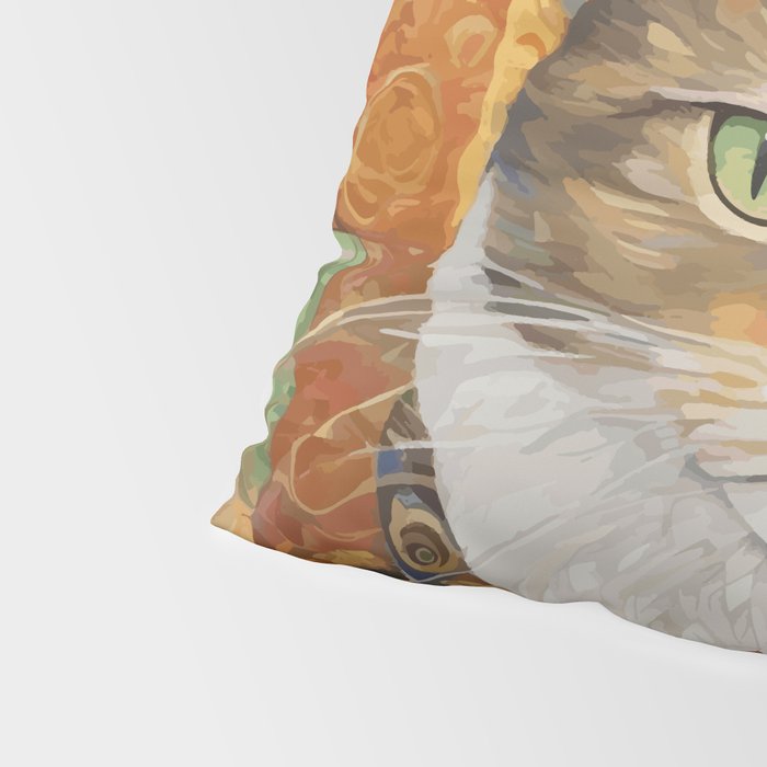 Gustav Klimt Style Tabby Cat with Diplomatic Immunity Pillow Sham Gallery Image 4
