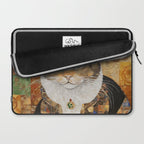 Gustav Klimt Style Tabby Cat with Diplomatic Immunity Laptop Sleeve Gallery Image 2
