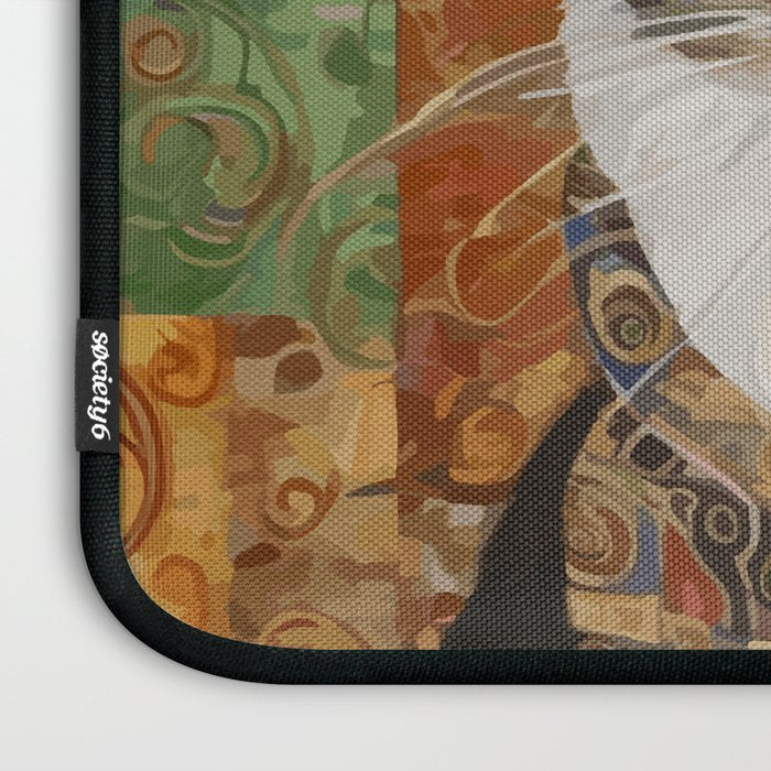 Gustav Klimt Style Tabby Cat with Diplomatic Immunity Laptop Sleeve Gallery Image 3