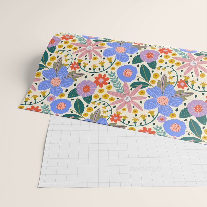 Pure Joy - colorful Floral  Wrapping Paper Gallery Image 2