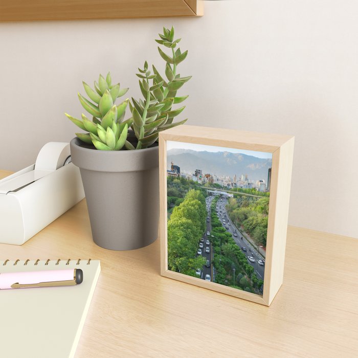 Tehran City View and Modarres Highway Mini Art Print Gallery Image 2