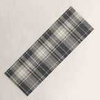 fall plaid - tan and charcoal Yoga Mat Gallery Image 1