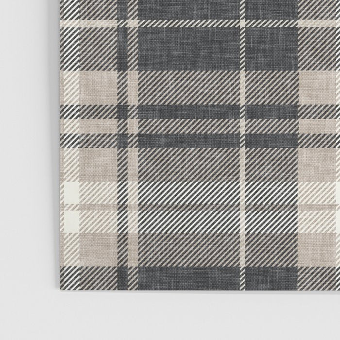 fall plaid - tan and charcoal Poster Gallery Image 3