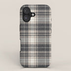 fall plaid - tan and charcoal iPhone Case Gallery Image 1