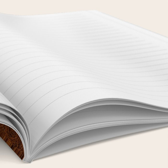 Brown Cowhide, Cow Skin Print Pattern Modern Cowhide Faux Leather Notebook Gallery Image 2