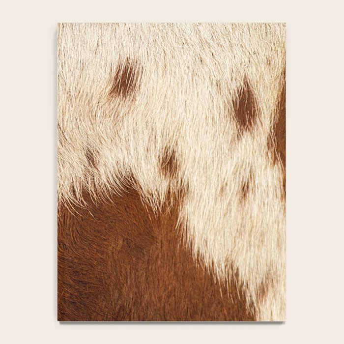 Brown Cowhide, Cow Skin Print Pattern Modern Cowhide Faux Leather Notebook Gallery Image 4