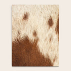 Brown Cowhide, Cow Skin Print Pattern Modern Cowhide Faux Leather Notebook Gallery Image 4