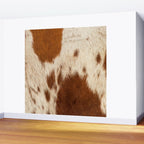 Brown Cowhide, Cow Skin Print Pattern Modern Cowhide Faux Leather Wall Mural Gallery Image 2