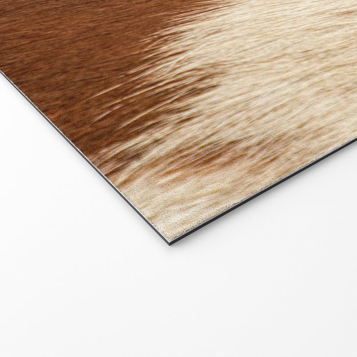 Brown Cowhide, Cow Skin Print Pattern Modern Cowhide Faux Leather Welcome Mat Gallery Image 2