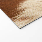 Brown Cowhide, Cow Skin Print Pattern Modern Cowhide Faux Leather Welcome Mat Gallery Image 2