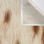 Brown Cowhide, Cow Skin Print Pattern Modern Cowhide Faux Leather Wall Tapestry Gallery Image 3