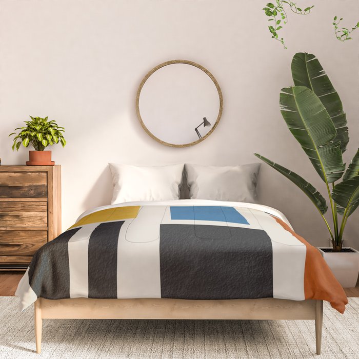 Mid Century Primary Colors Composition 2 Comforter Gallery Image 3