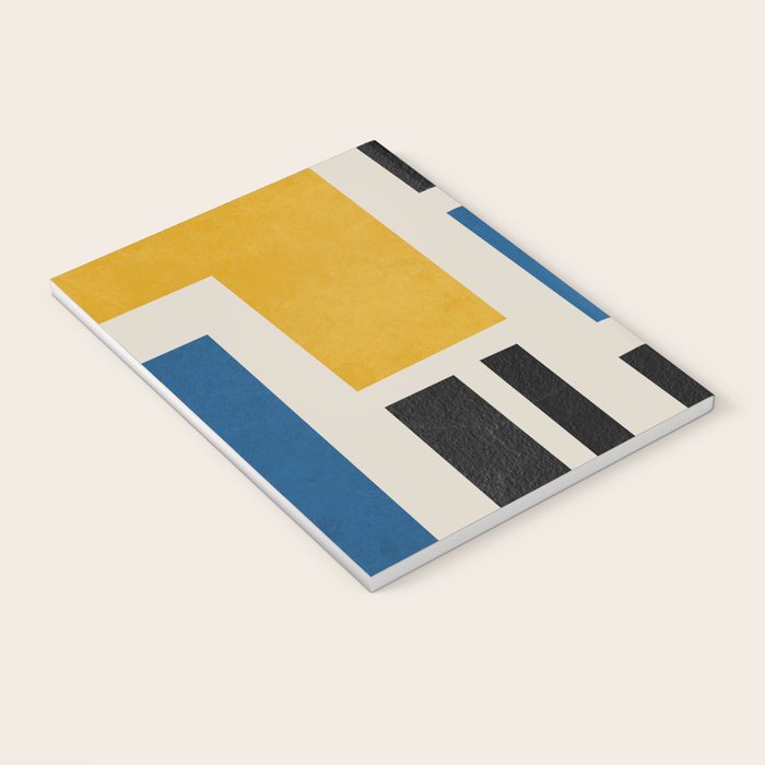 Mid Century Primary Colors Composition 2 Notebook Gallery Image 3