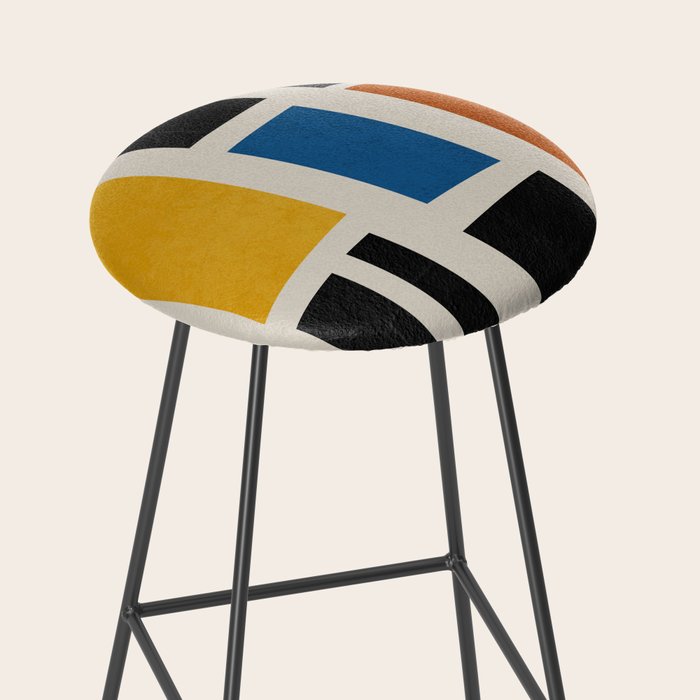 Mid Century Primary Colors Composition 2 Stool Gallery Image 2
