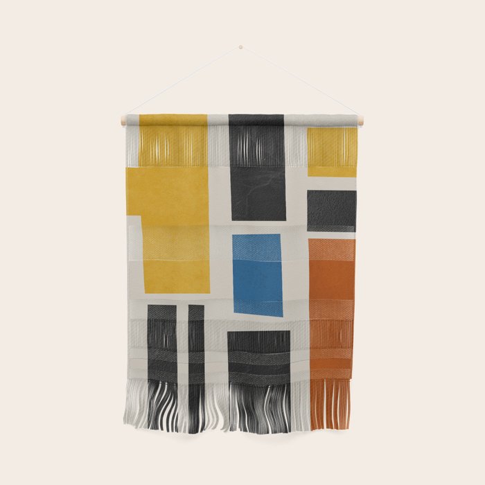 Mid Century Primary Colors Composition 2 Wall Hanging Gallery Image 1