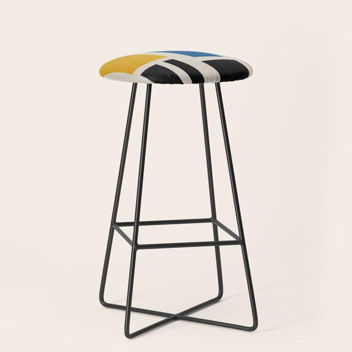 Mid Century Primary Colors Composition 2 Stool Gallery Image 1