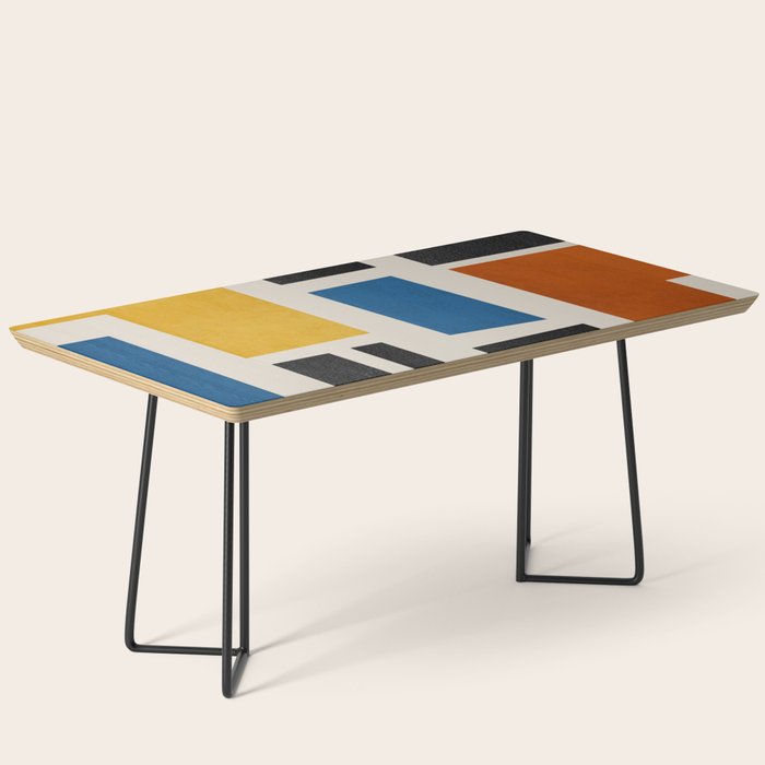 Mid Century Primary Colors Composition 2 Coffee Table Gallery Image 1