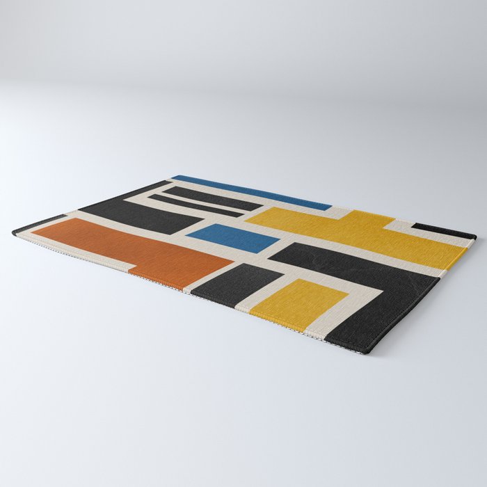 Mid Century Primary Colors Composition 2 Rug Gallery Image 3
