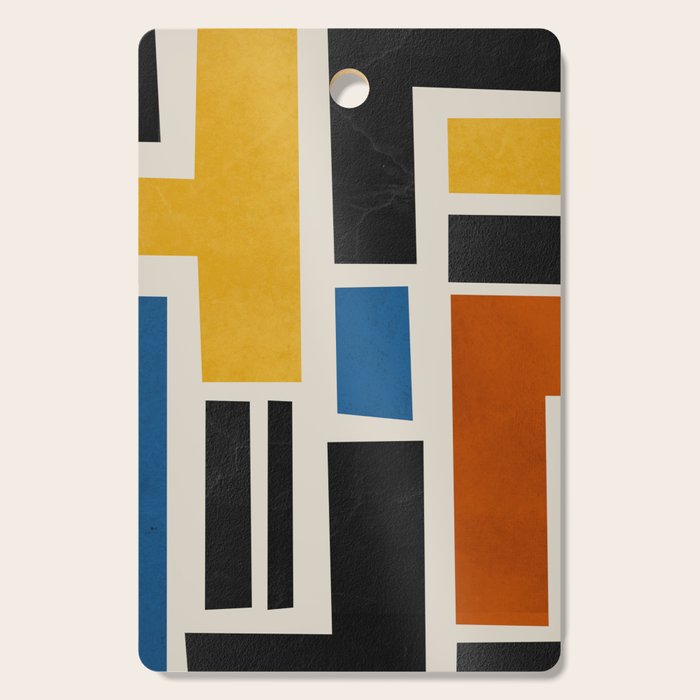 Mid Century Primary Colors Composition 2 Cutting Board Gallery Image 1