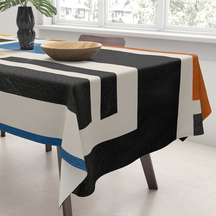 Mid Century Primary Colors Composition 2 Tablecloth Gallery Image 3