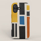 Mid Century Primary Colors Composition 2 iPhone Case Gallery Image 1