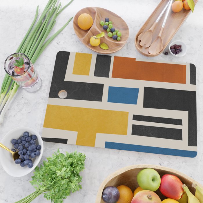 Mid Century Primary Colors Composition 2 Cutting Board Gallery Image 2