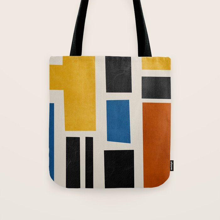 Mid Century Primary Colors Composition 2 Tote Bag Gallery Image 1