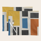 Mid Century Primary Colors Composition 2 Placemat Gallery Image 1