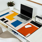 Mid Century Primary Colors Composition 2 Desk Mat Gallery Image 2