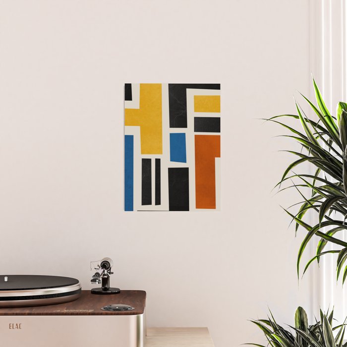 Mid Century Primary Colors Composition 2 Poster Gallery Image 2