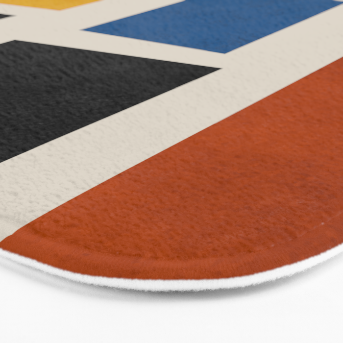 Mid Century Primary Colors Composition 2 Bath Mat Gallery Image 3