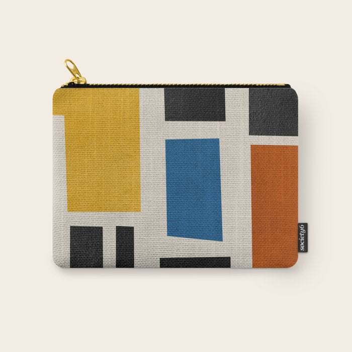 Mid Century Primary Colors Composition 2 Carry All Pouch Gallery Image 1