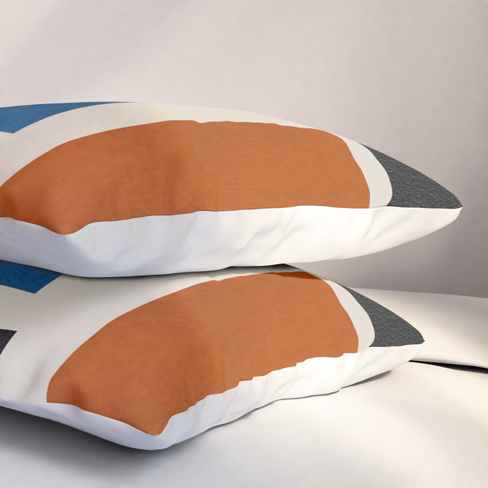 Mid Century Primary Colors Composition 2 Pillow Sham Gallery Image 3
