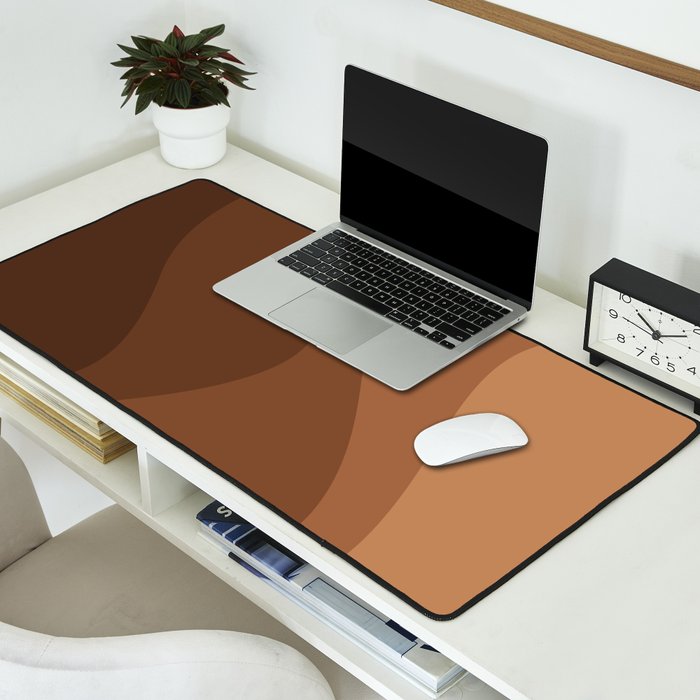 Abstract Color Waves - Desert Tones Desk Mat Gallery Image 2