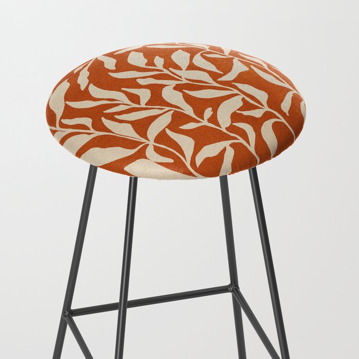 Cognac Leaves: Mid Century Terracotta Edition Stool Gallery Image 2