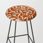Cognac Leaves: Mid Century Terracotta Edition Stool Gallery Image 2