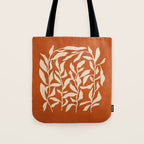 Cognac Leaves: Mid Century Terracotta Edition Tote Bag Gallery Image 1