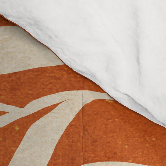 Cognac Leaves: Mid Century Terracotta Edition Comforter Gallery Image 4