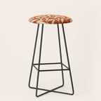 Cognac Leaves: Mid Century Terracotta Edition Stool Gallery Image 1