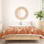 Cognac Leaves: Mid Century Terracotta Edition Duvet Cover Gallery Image 3