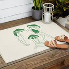 Mushroom Ladies Line Art Outdoor Rug Gallery Image 2