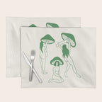 Mushroom Ladies Line Art Placemat Gallery Image 1
