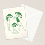 Mushroom Ladies Line Art Stationery Card Gallery Image 2