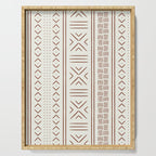 rust on bone mud cloth Serving Tray Gallery Image 1
